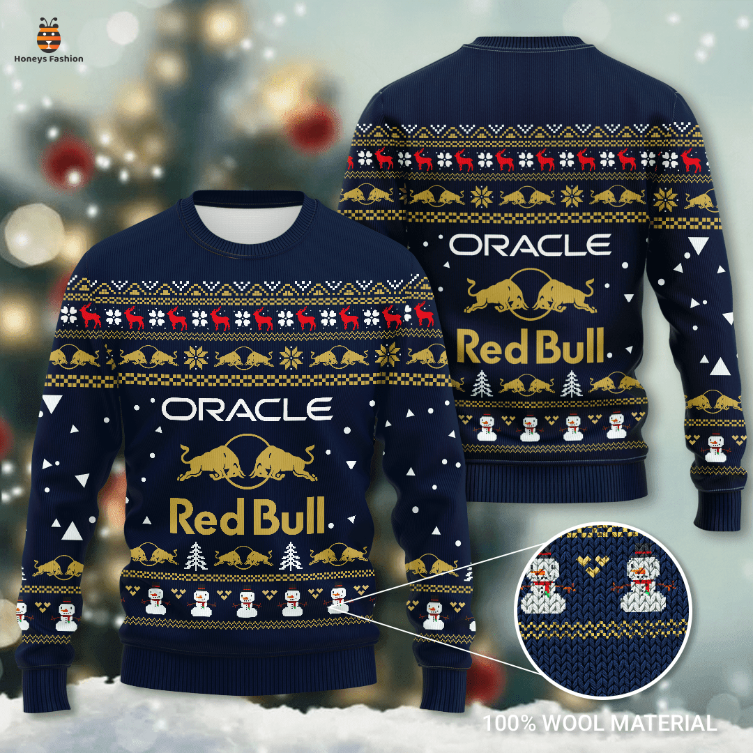 Red bull racing oracle navy ugly christmas sweater