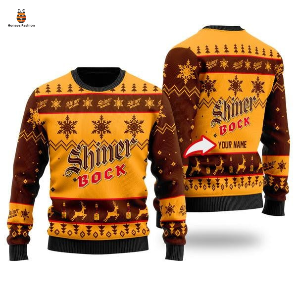 Shiner bock beer personalized ugly christmas sweater