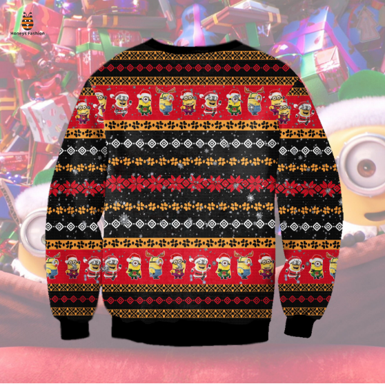 Minions Snow Day Pattern Ugly Christmas Sweater