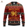 Harry Potter Hogwarts 934 King’s Cross Station Red Black Ugly Christmas Sweater