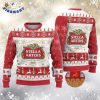 Stella Artois Snowflake Red Pattern Ugly Christmas Sweater