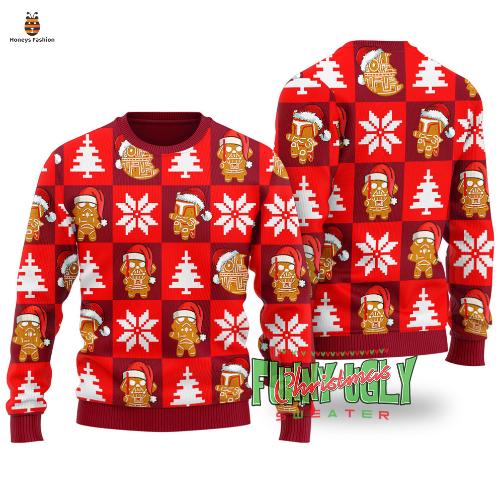 Gingerbread Cookies Star Wars Ugly Christmas Sweater
