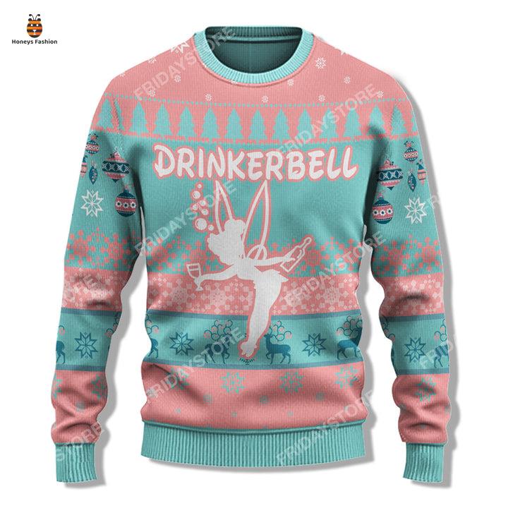 Disney Drinkerbell High Quality Blue Pink Ugly Christmas Sweater