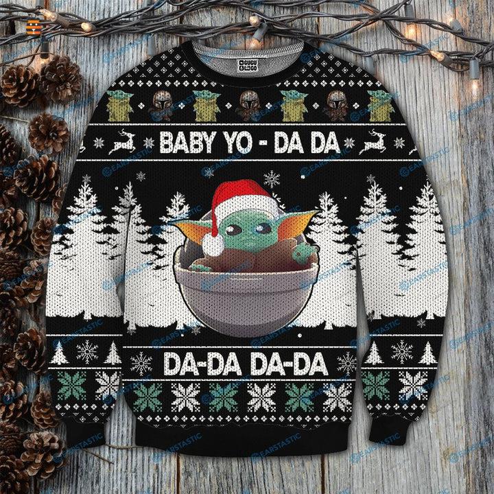Star Wars Baby Yo Da Da Da Da Grogu Ugly Christmas Sweater