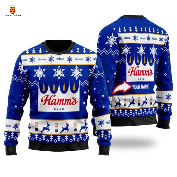 Hamm’s beer personalized ugly christmas sweater
