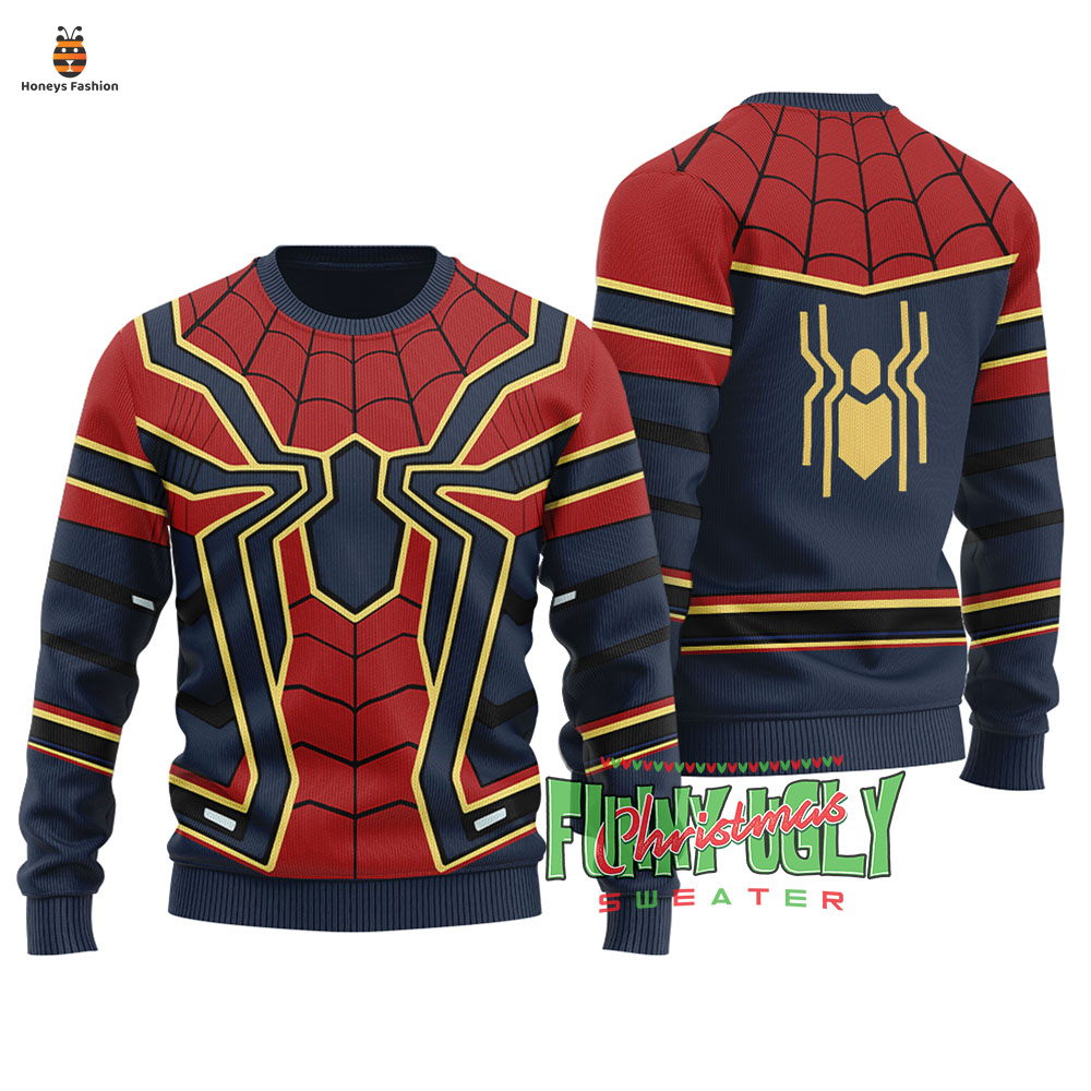 Superhero Costume Spiderman Ugly Christmas Sweater