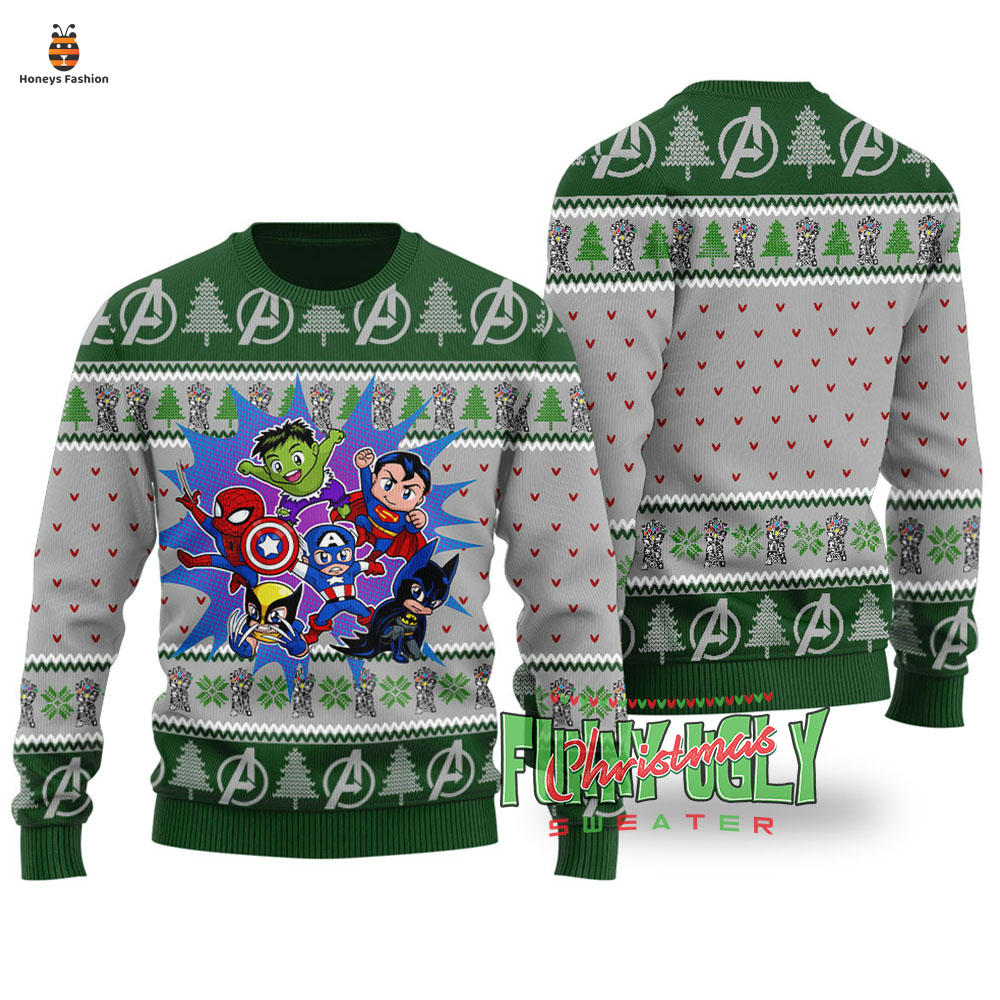 All Character Marvel Ugly Christmas Sweater