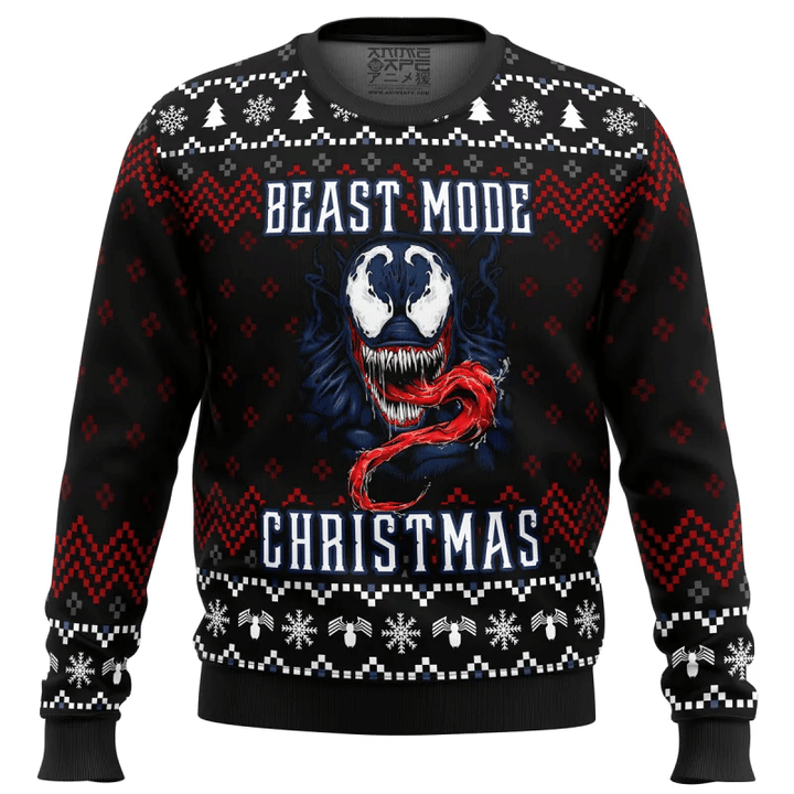 Marvel Venom Beast Mode Ugly Christmas Sweater