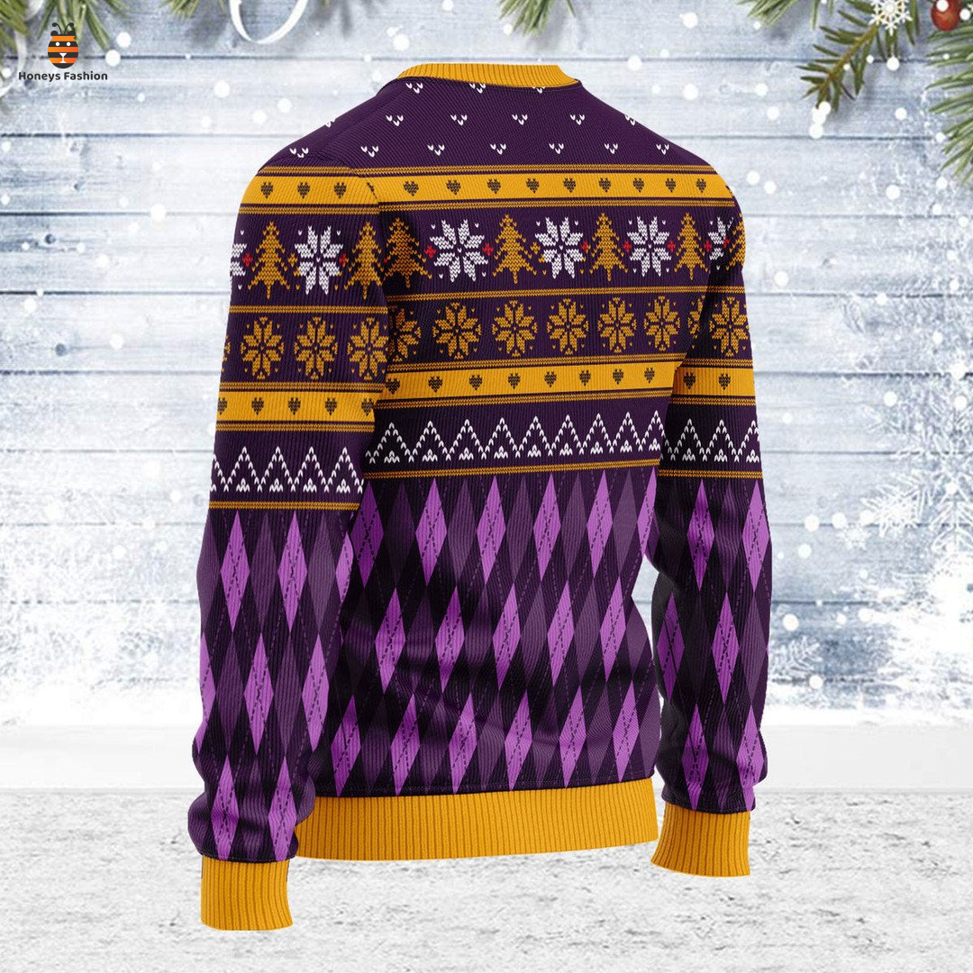 Elvis fatley meme purple ugly christmas sweater