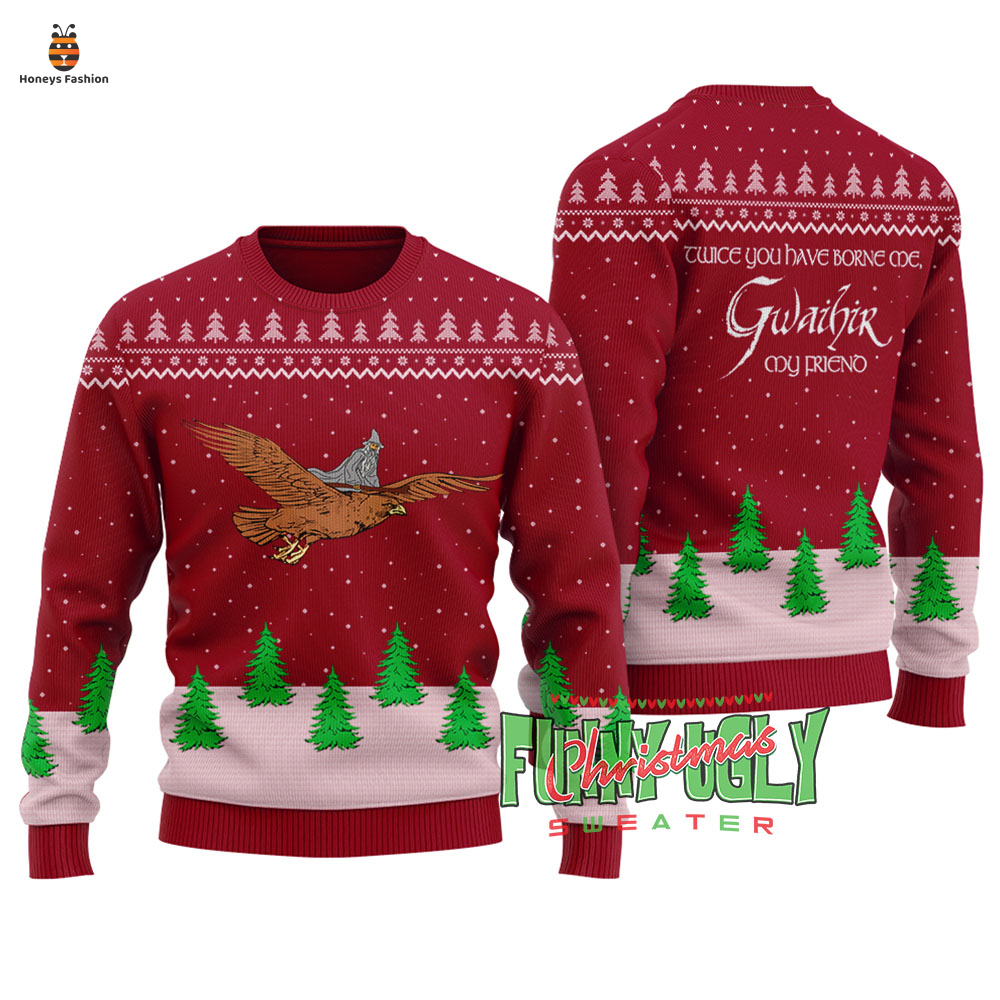 Gandalf On Eagle LOTR Ugly Christmas Sweater