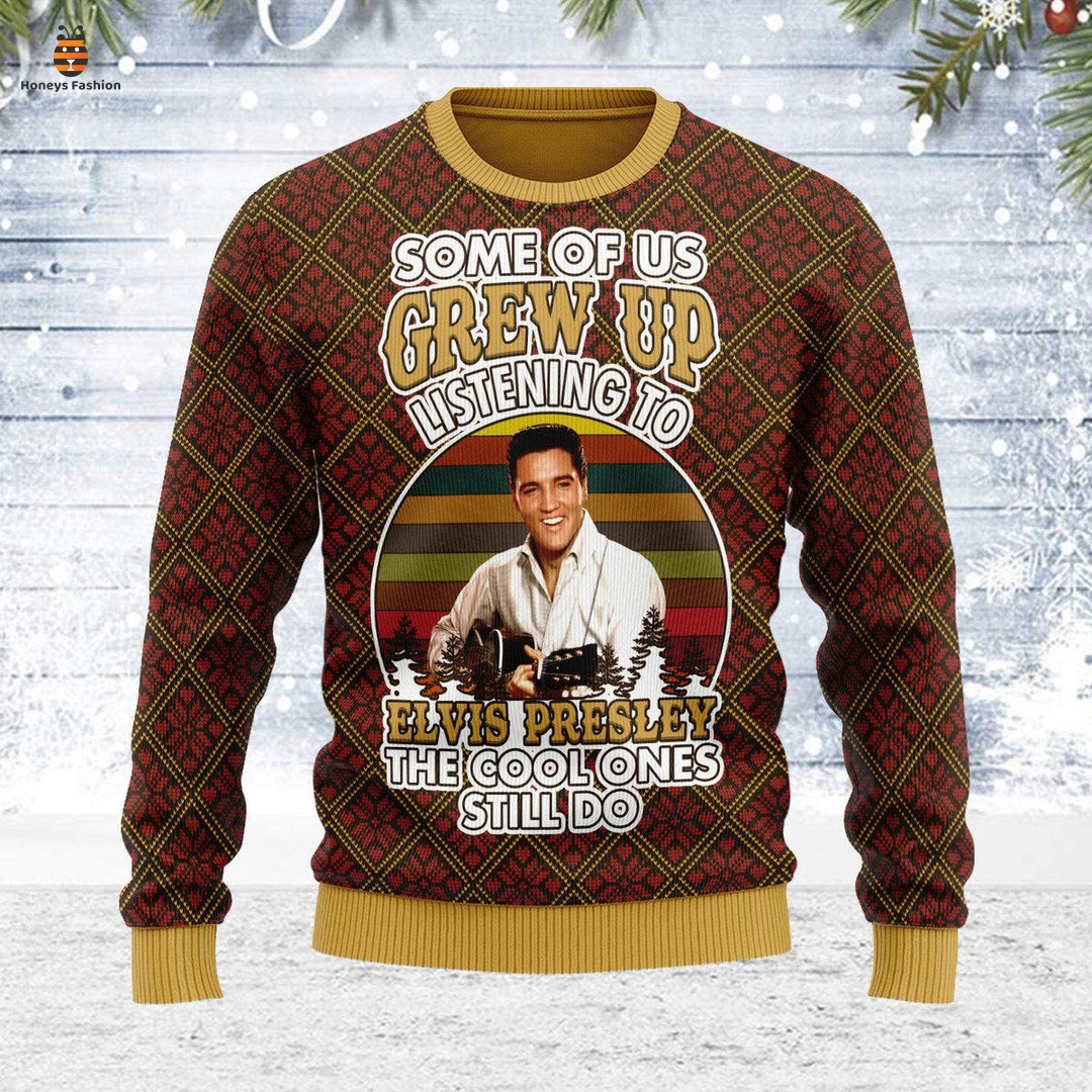 Some of us grew up listening to elvis presley ugly christmas sweater