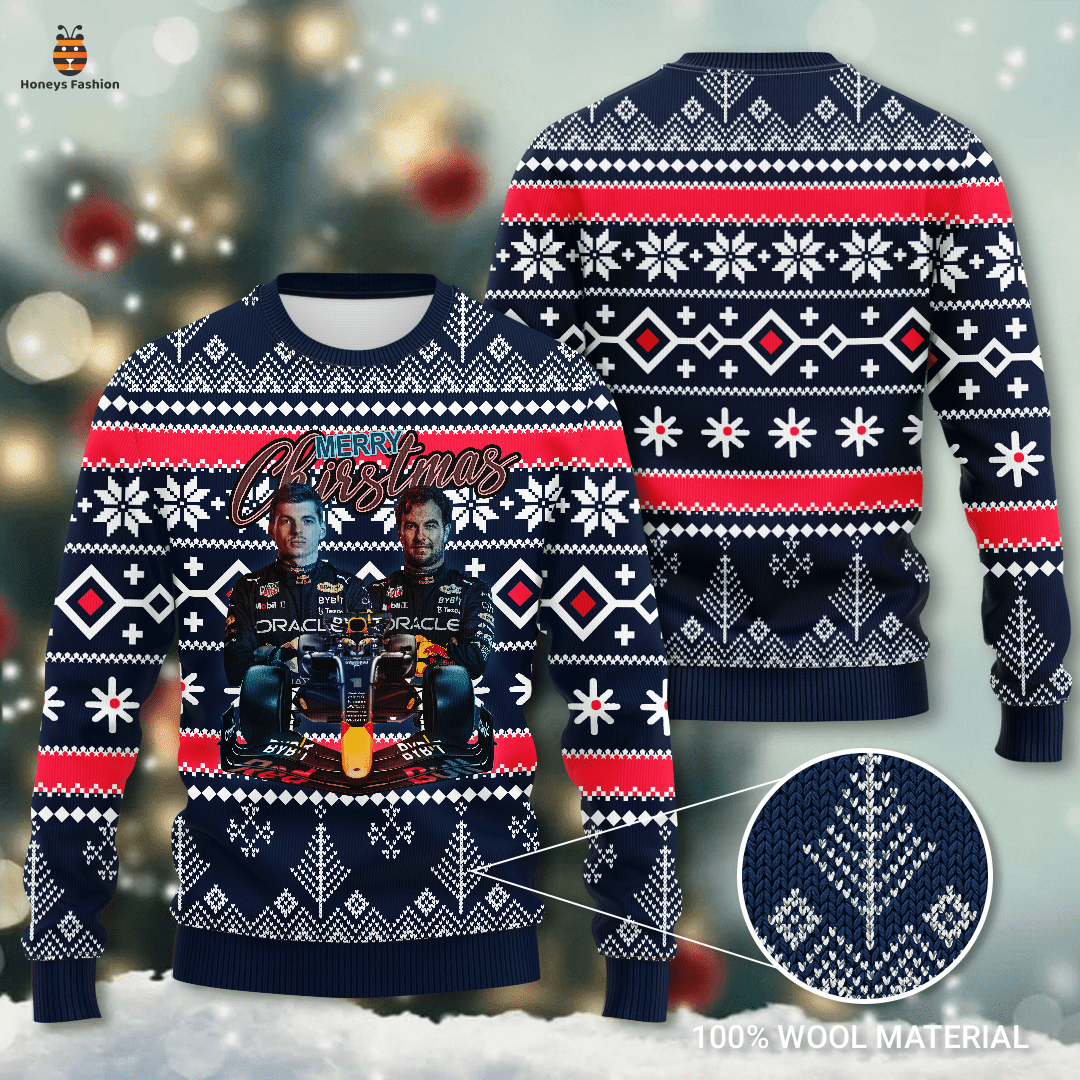 Red bull racing oracle merry christmas ugly sweater