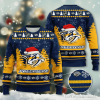 Nashville Predators Santa Hat Snowflake Ugly Christmas Sweater