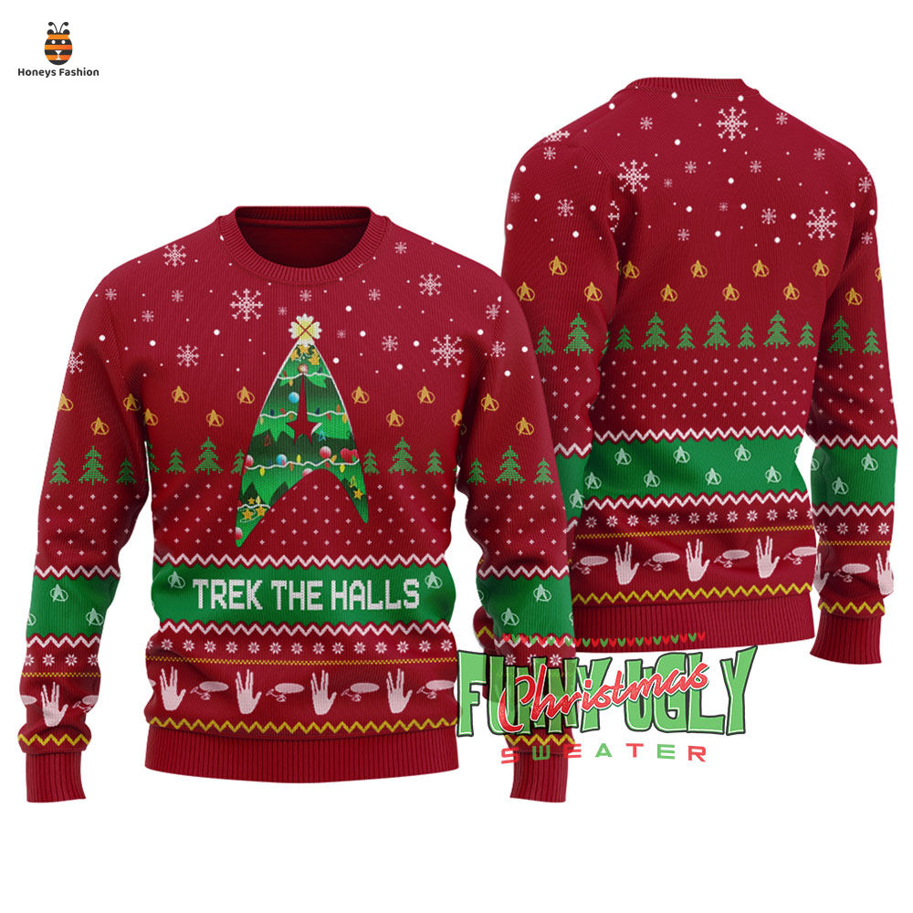Star Trek Trek The Hall Ugly Christmas Sweater