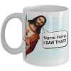 Peeping Jesus Custom Name Mug