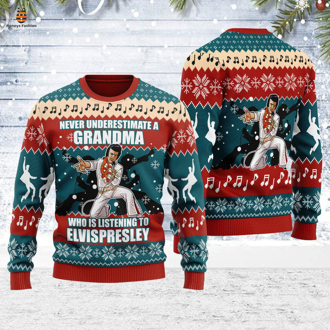 Who is listening to elvis presley christmas ugly sweater