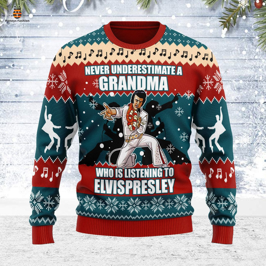 Who is listening to elvis presley christmas ugly sweater
