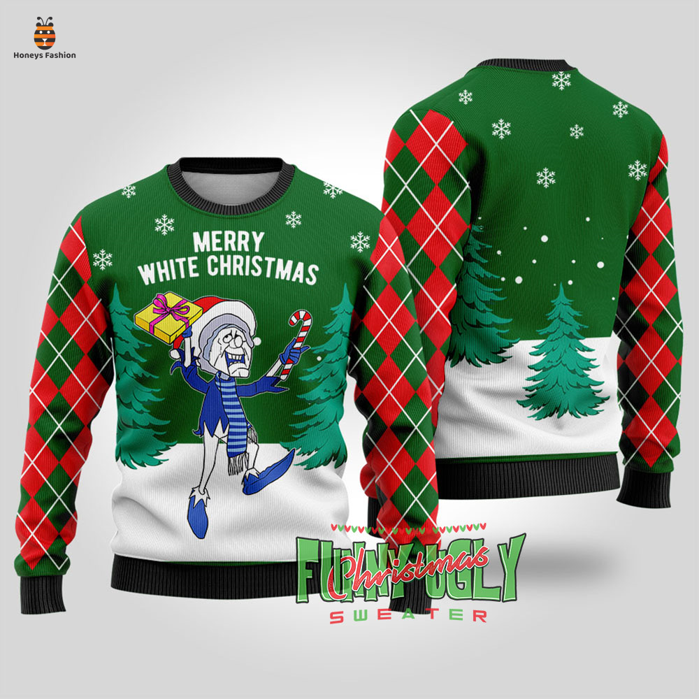 Snow Miser Merry White Christmas Ugly Sweater
