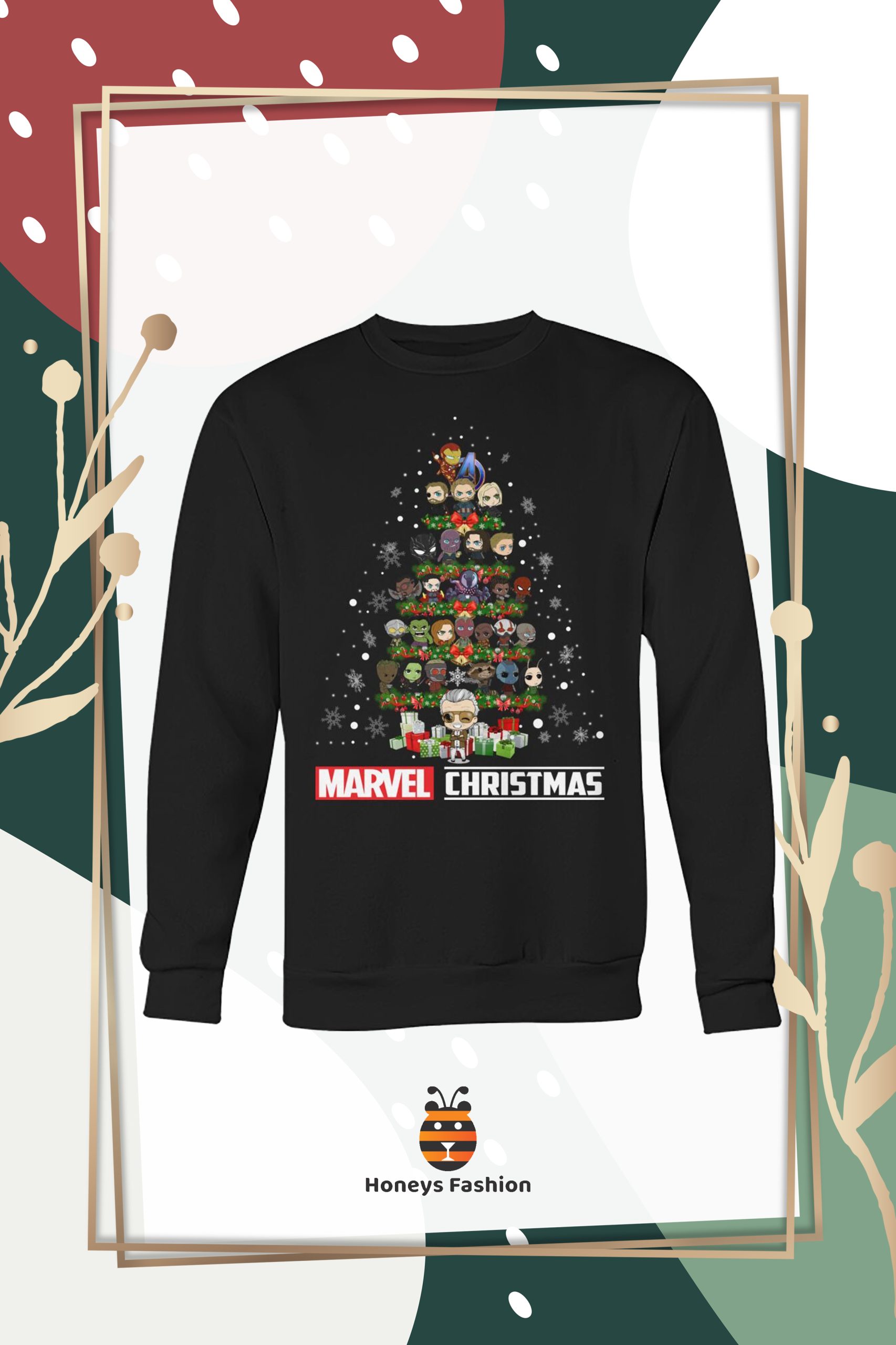 All The Characters Marvel Chibi Christmas Tree Shirt Hoodie