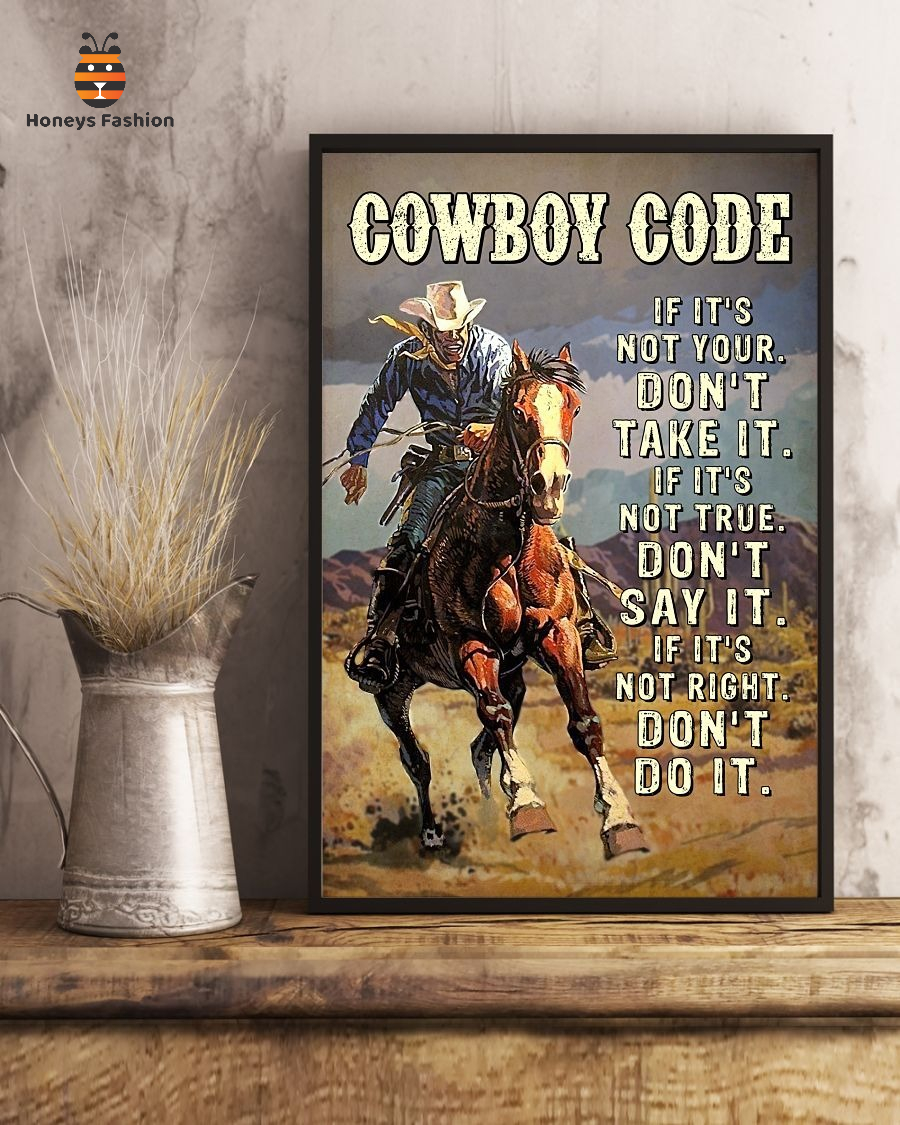 Cowboy Code If It’s Not Your Don’t Take It Poster