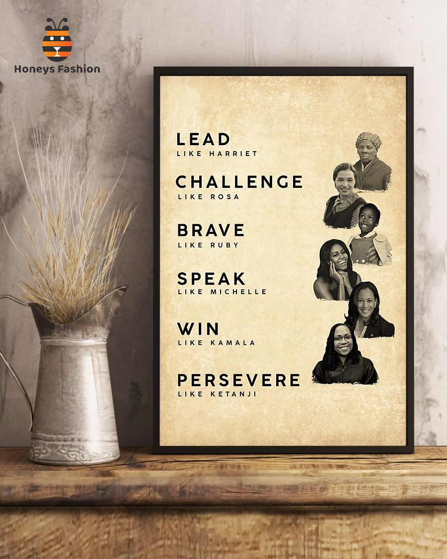Lead Challenge Brave Speak Win Persevere Persevere like Vertical Poster