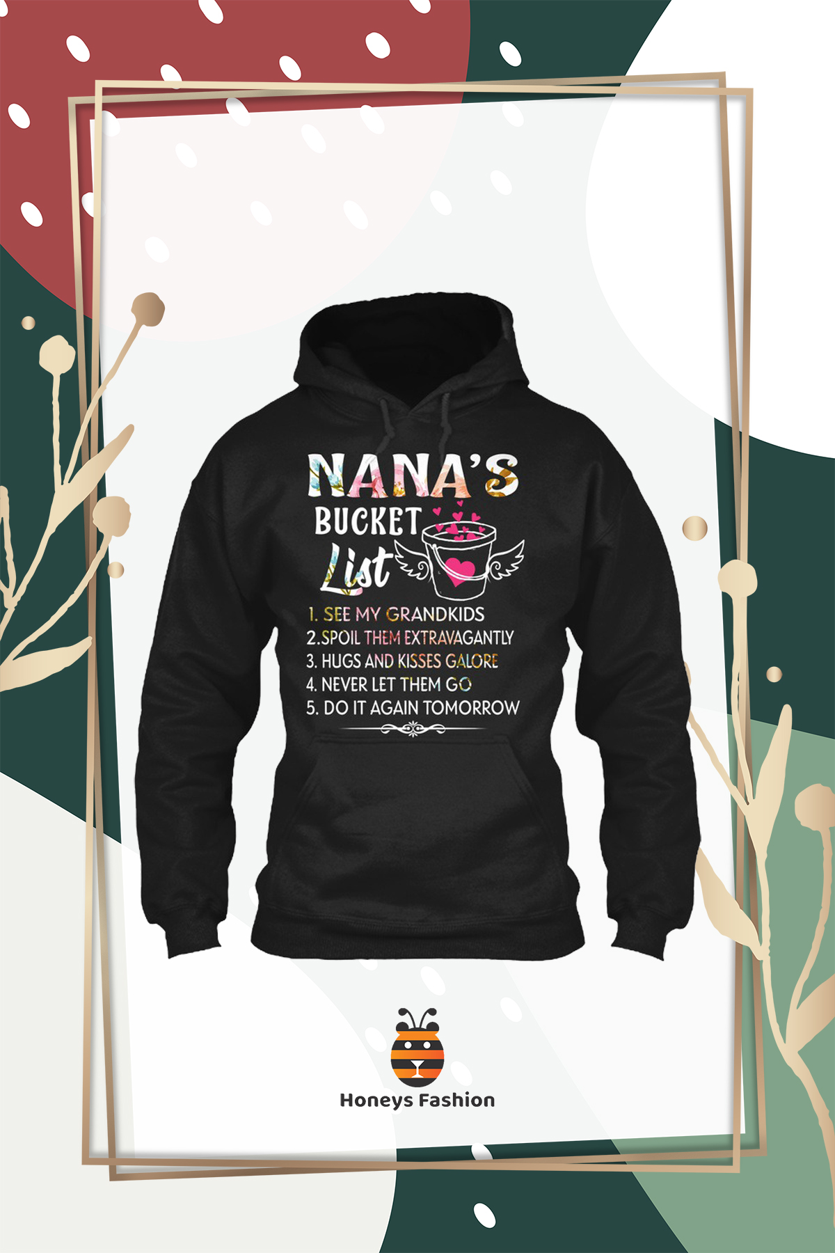 Nana's Bucket List Grandma Shirt Hoodie