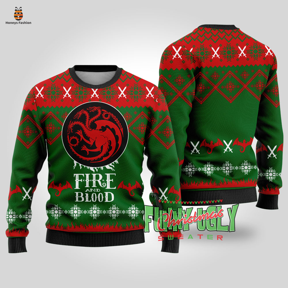GOT Fire Dragon Ugly Christmas Sweater