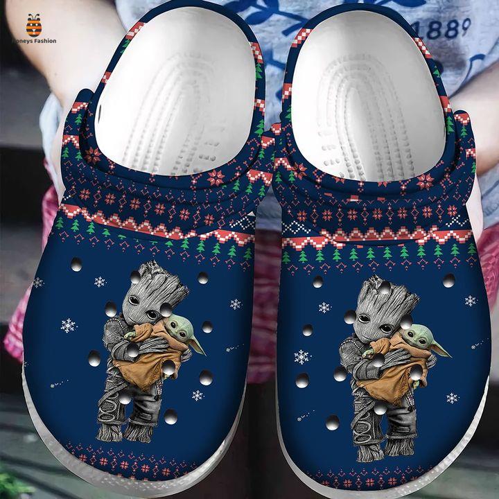 Baby Yoda And Groot Christmas Crocs Classic Clog Shoes