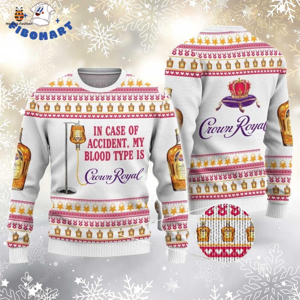 Crown Royal In Case Of Accident Ugly Christmas Sweater