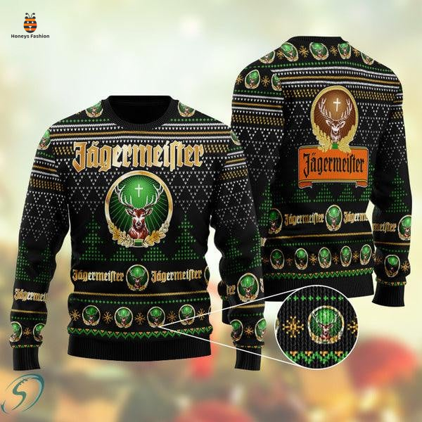 Black jagermeister ugly christmas sweater