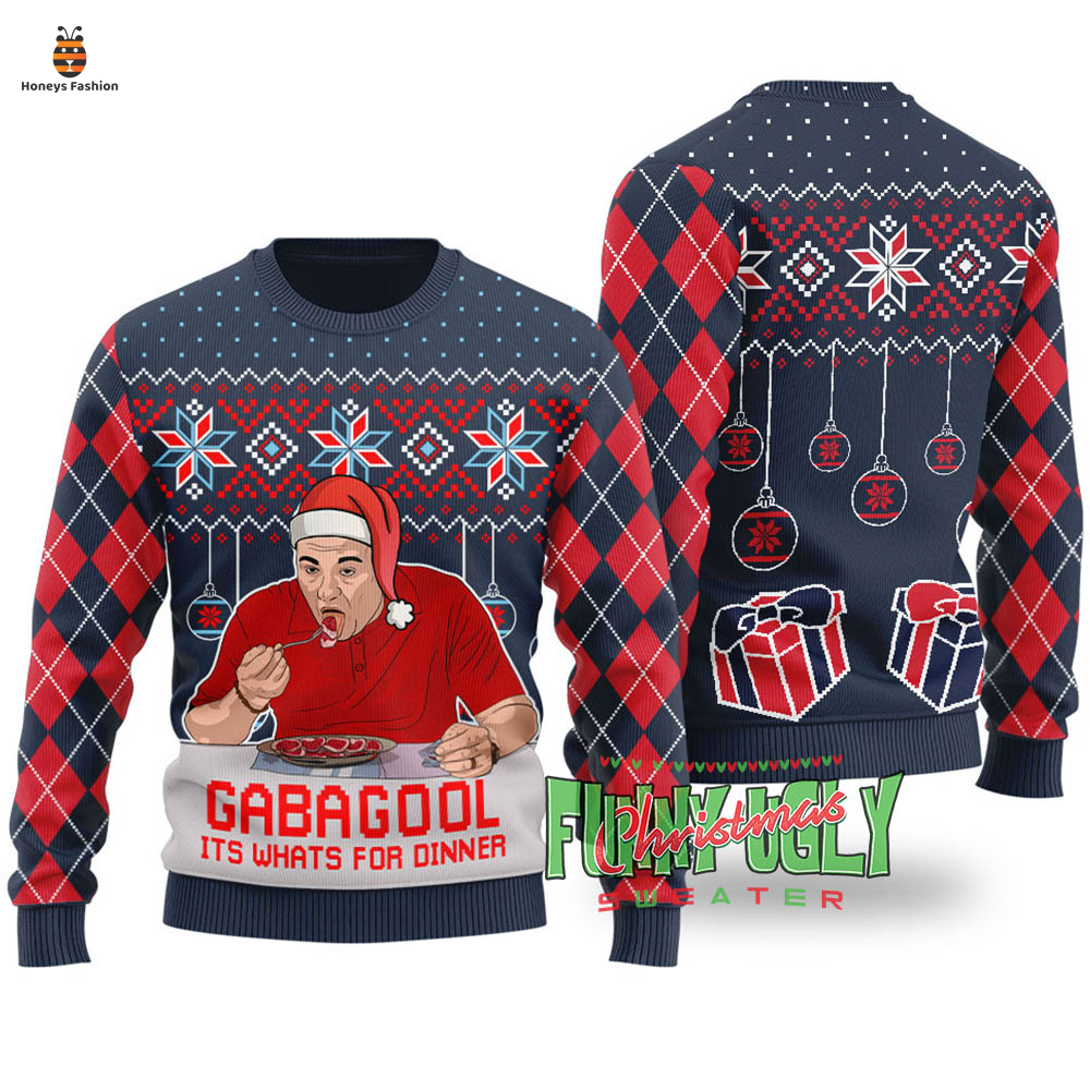 Tony Soprano Gabagool Its Whats For Dinner Ugly Christmas Sweater
