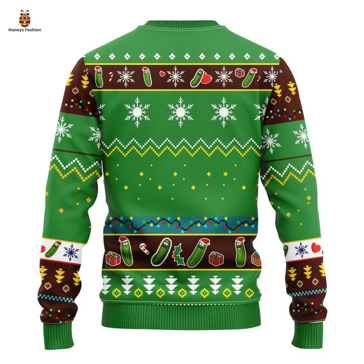 Rick And Morty Pickle Rick Christmas Candy Green Ugly Christmas Sweater