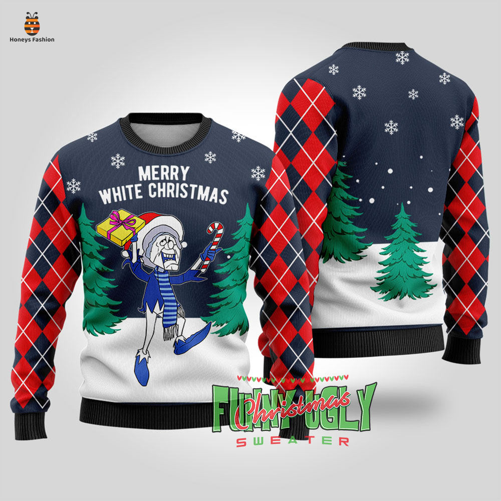 Snow Miser Merry White Christmas Ugly Sweater