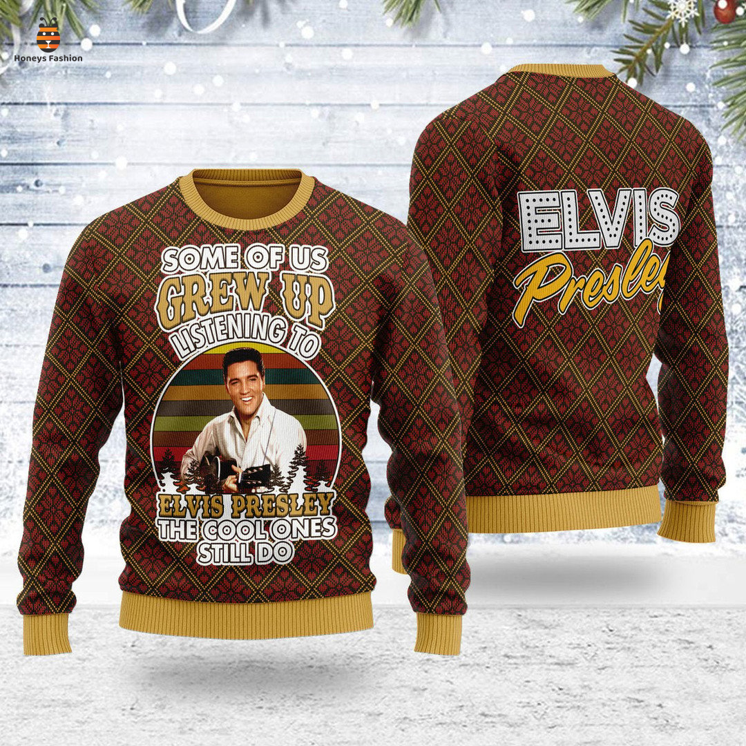 Some of us grew up listening to elvis presley ugly christmas sweater