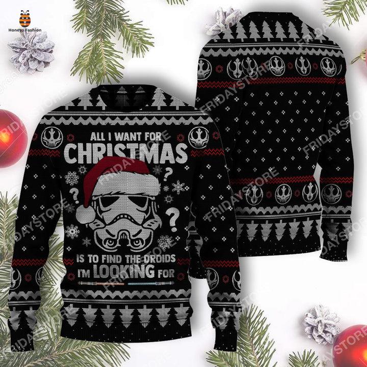 Star Wars All I Want Is To Find The Droids Ugly Christmas Sweater