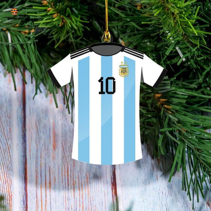 Lionel Messi Team Jersey Argentina Ornament