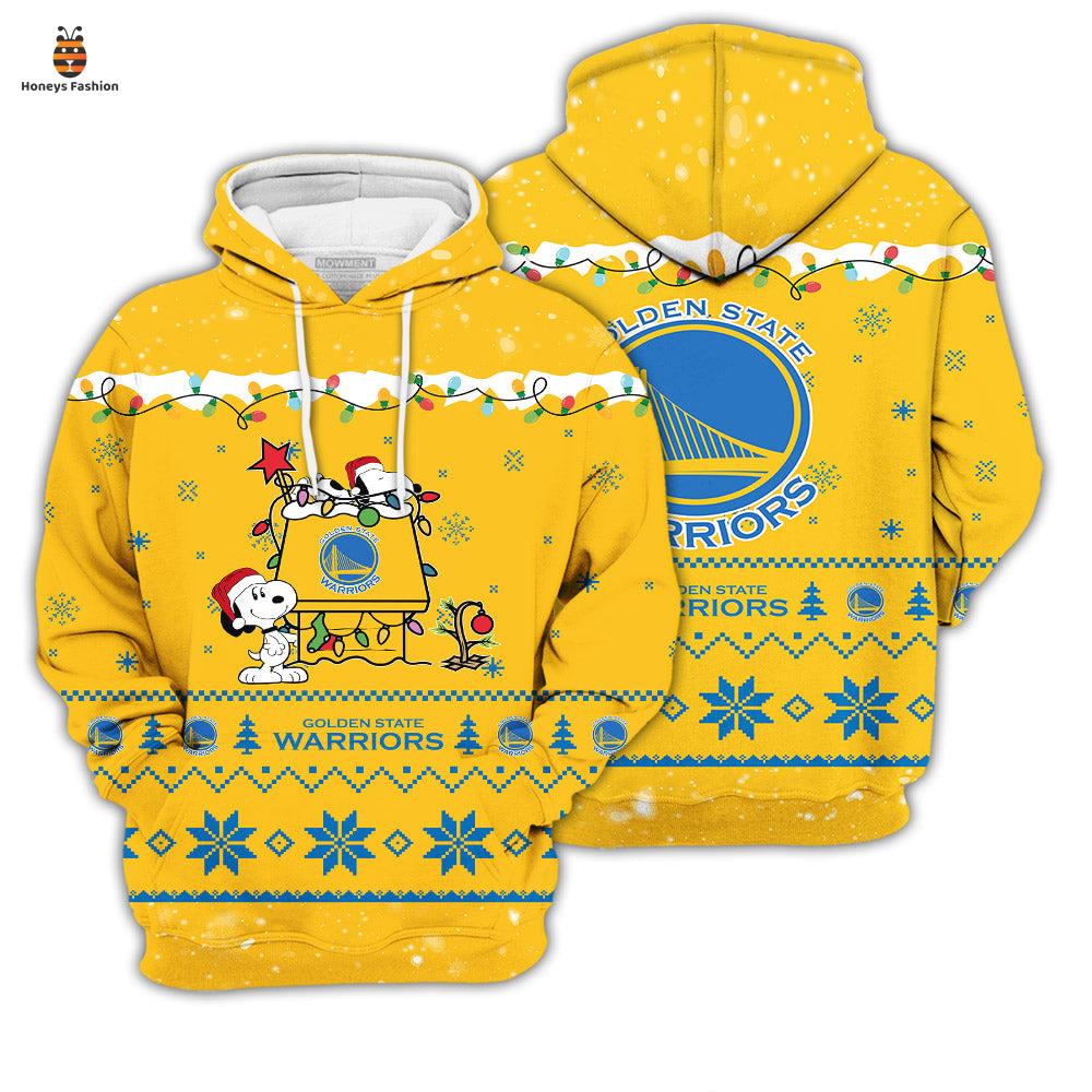 Golden State Warriors Snoopy Christmas 3d Hoodie