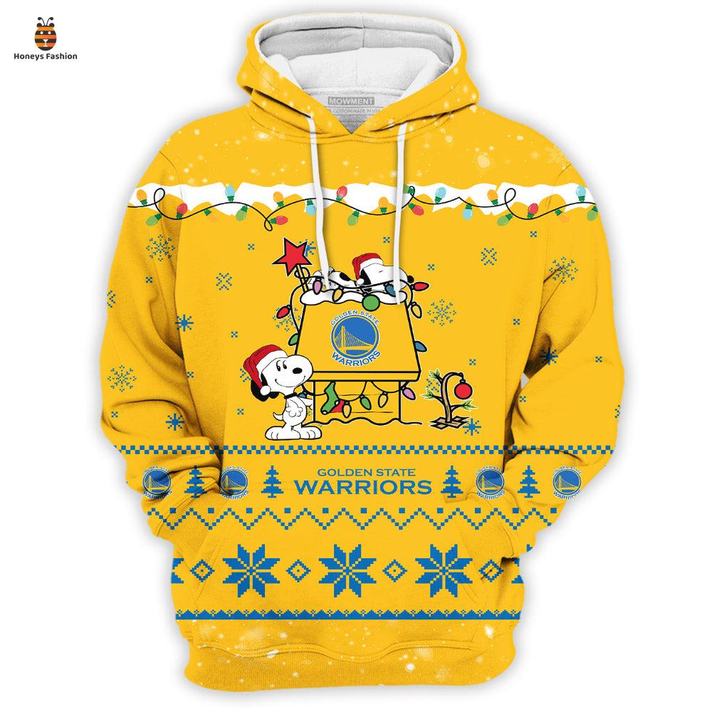 Golden State Warriors Snoopy Christmas 3d Hoodie