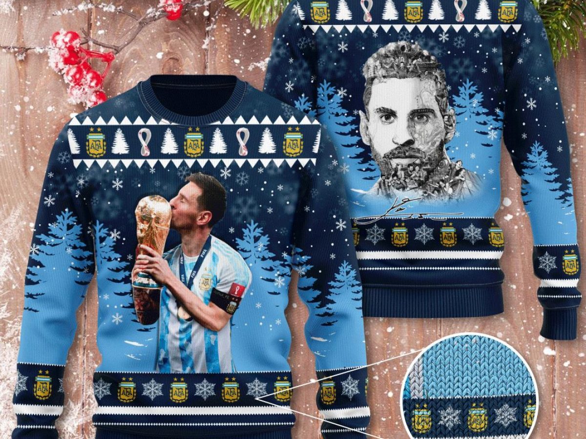 Argentina We Will Be Champion Football Cup Ugly Christmas Sweater