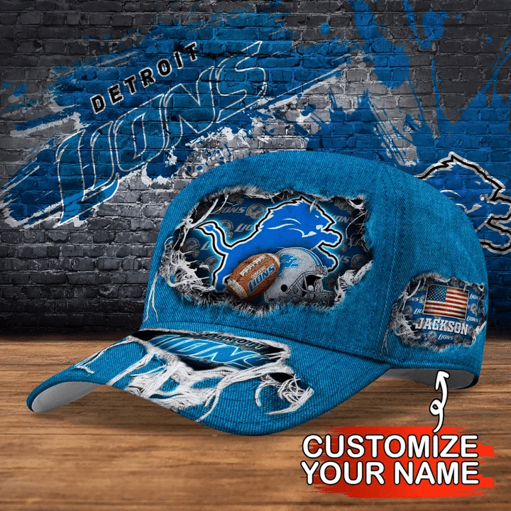 Detroit Lions Personalized Classic Cap