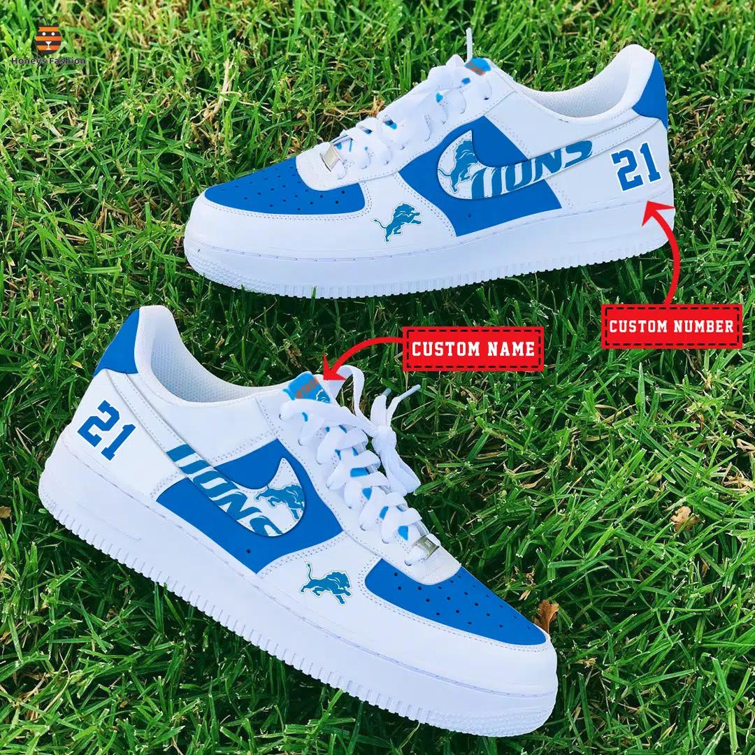NFL Detroit Lions Air Force 1 Custom Name And Number Sneaker