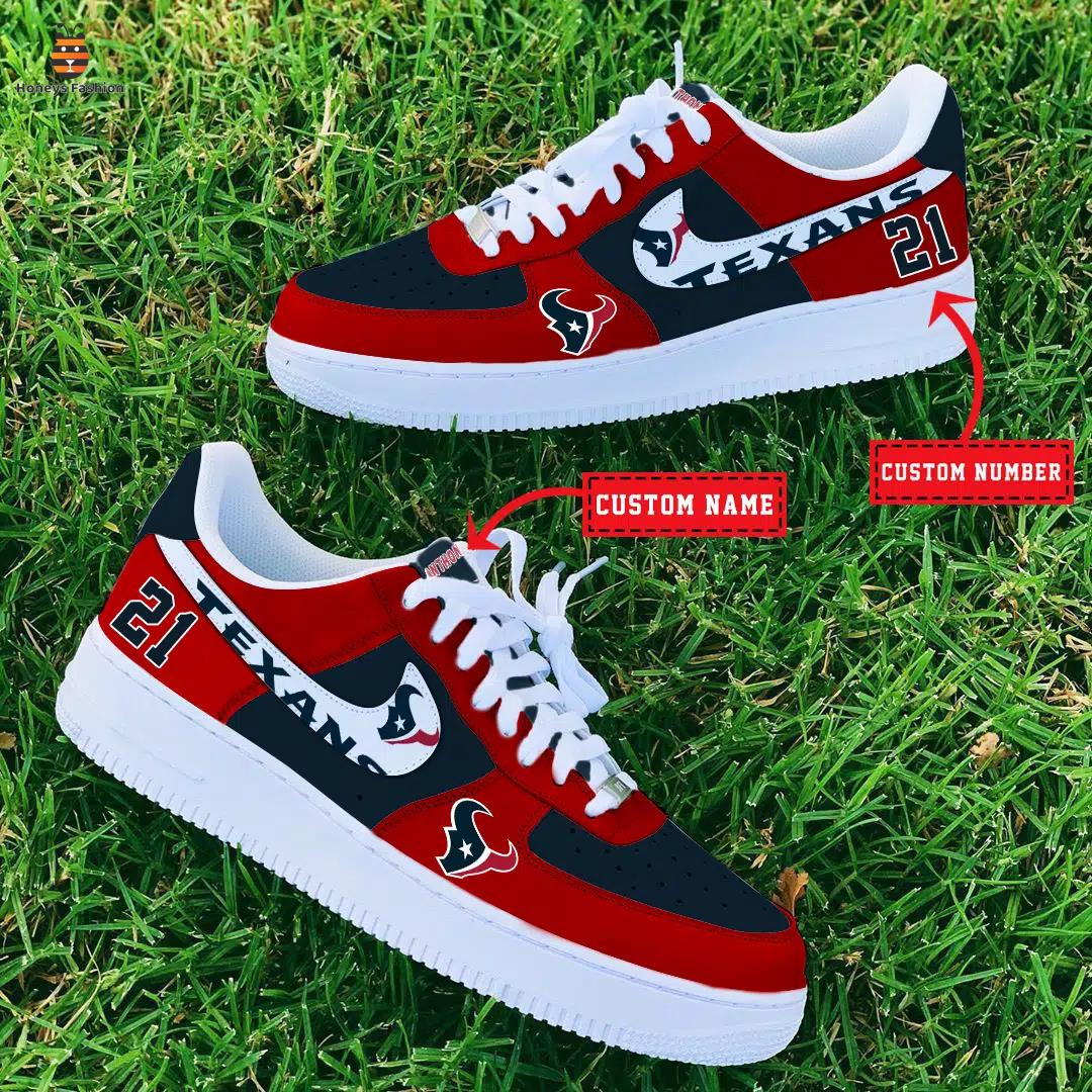 NFL Houston Texans Air Force 1 Custom Name And Number Sneaker