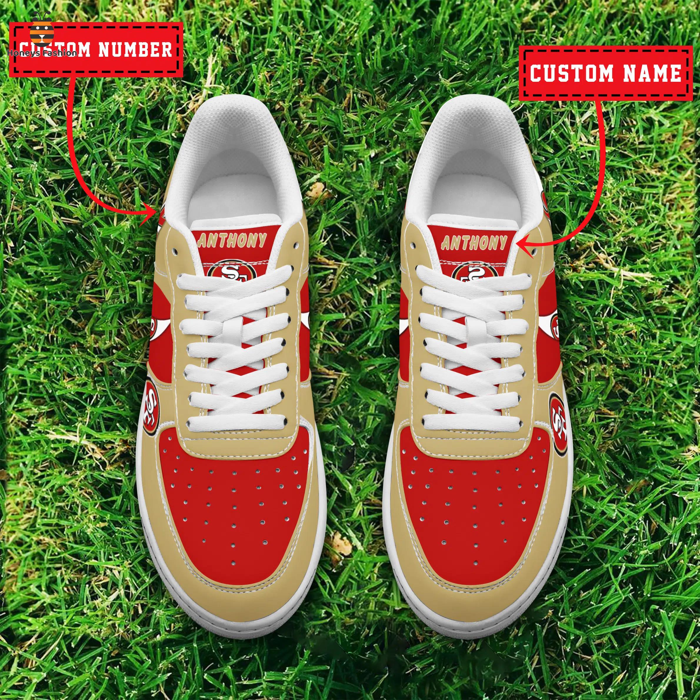 NFL San Francisco 49ers Air Force 1 Custom Name And Number Sneaker