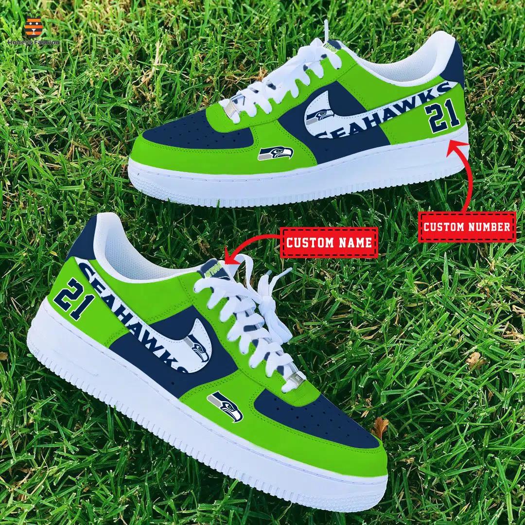 NFL Seattle Seahawks Air Force 1 Custom Name And Number Sneaker