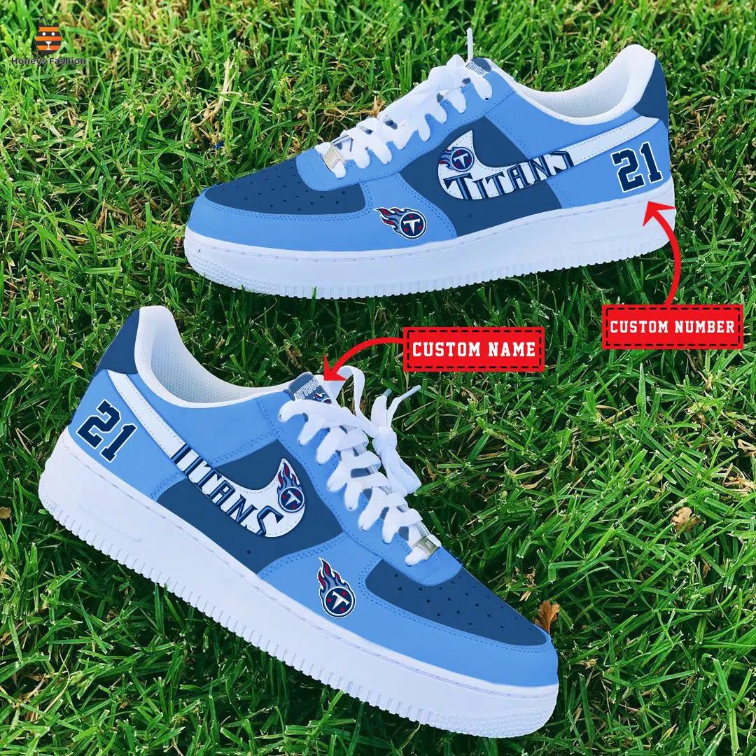 NFL Tennessee Titans Air Force 1 Custom Name And Number Sneaker