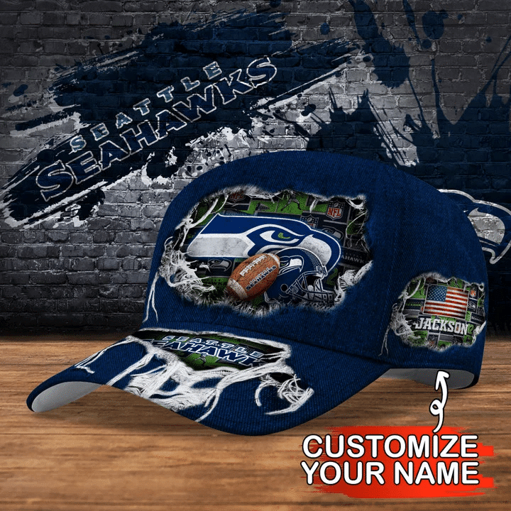 Seattle Seahawks Personalized Classic Cap