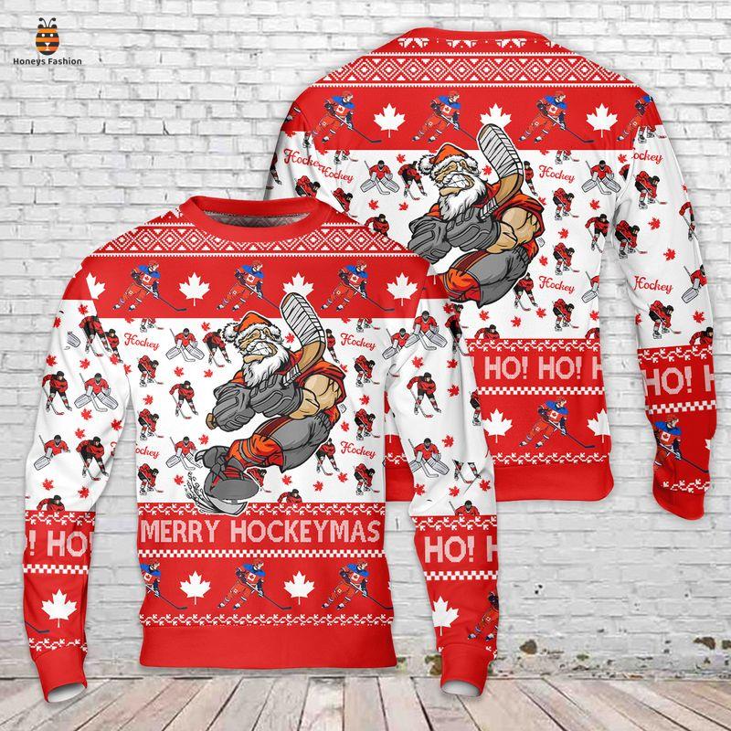 Canada Merry Hockeymas Ugly Christmas Sweater