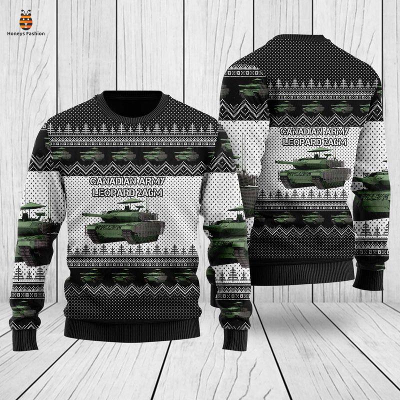 Canadian Army Leopard 2A6M Ugly Christmas Sweater