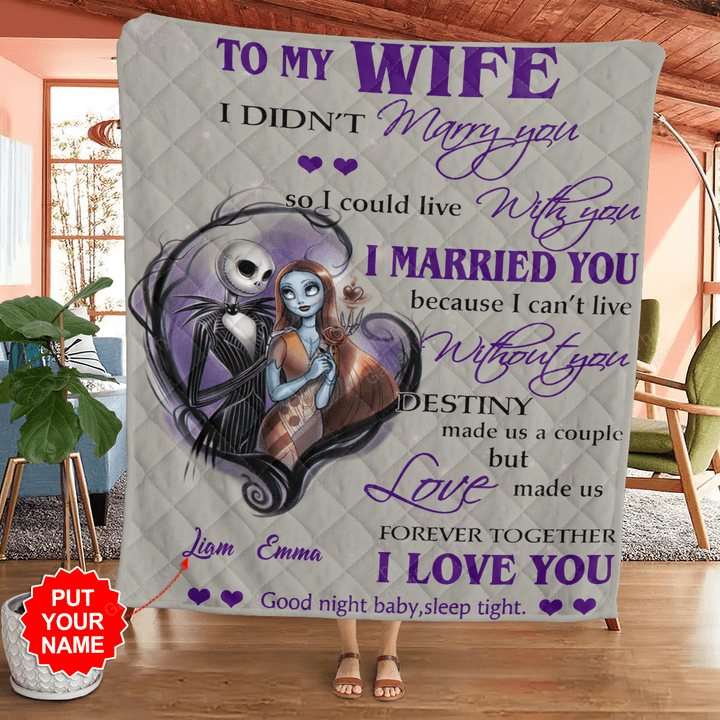 The Nightmare Before Christmas Personalized Quilt Blanket