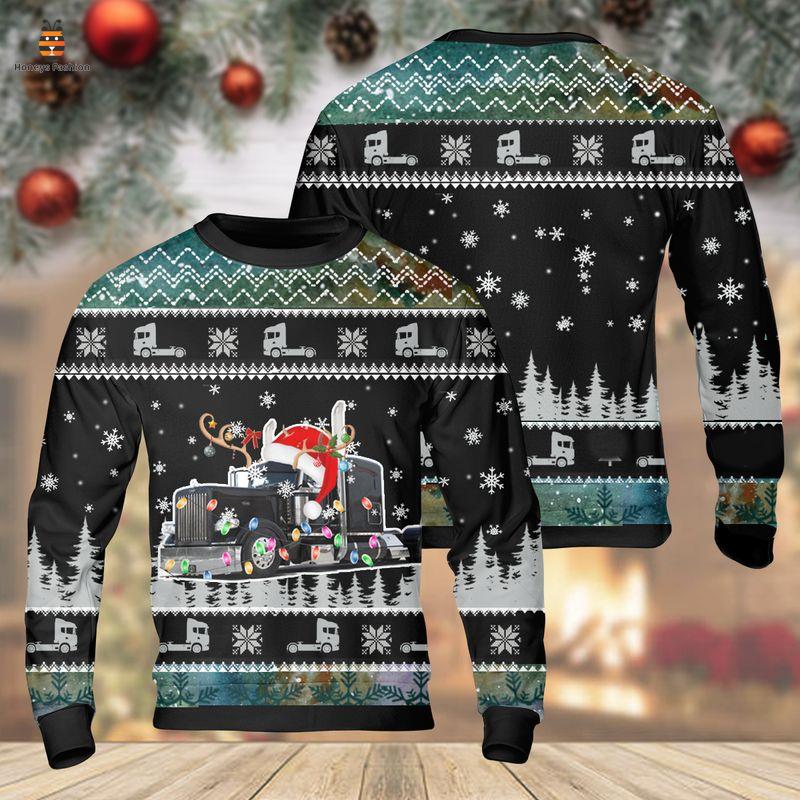 Trucker Christmas Light Ugly Christmas Sweater